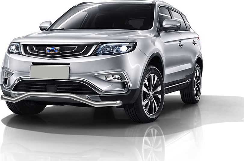 Защита Slitkoff переднего бампера d57 Волна для Geely Atlas 2018-2026. Артикул GEAT-001