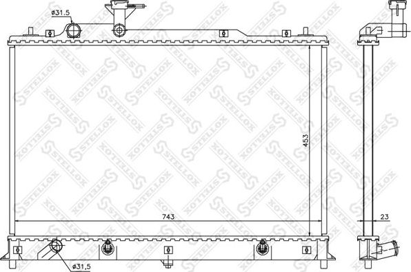 Радиатор охлаждения двигателя Stellox для Mazda CX-7 I 2007-2013. Артикул 10-26711-SX