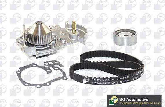 Помпа (водяной насос) с комплектом ремня ГРМ BGA для Renault Kangoo I 1997-2009. Артикул TB7305CPK