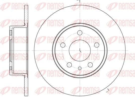 Тормозной диск Remsa задний для Fiat Bravo II 2007-2014. Артикул 6149.00
