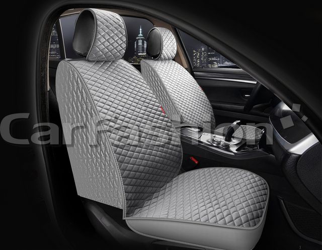 Накидки универсальные CarFashion Romb Front на передние сидения авто, цвет Серый/Серый/Серый. Артикул 26176