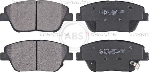 Тормозные колодки ABS передние для Hyundai Elantra V (MD) 2010-2016. Артикул 35033
