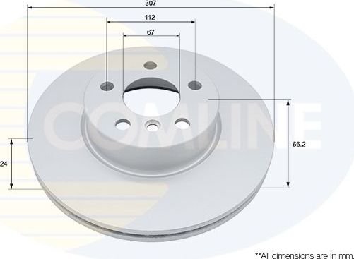 Тормозной диск Comline COATED. Артикул ADC5053V