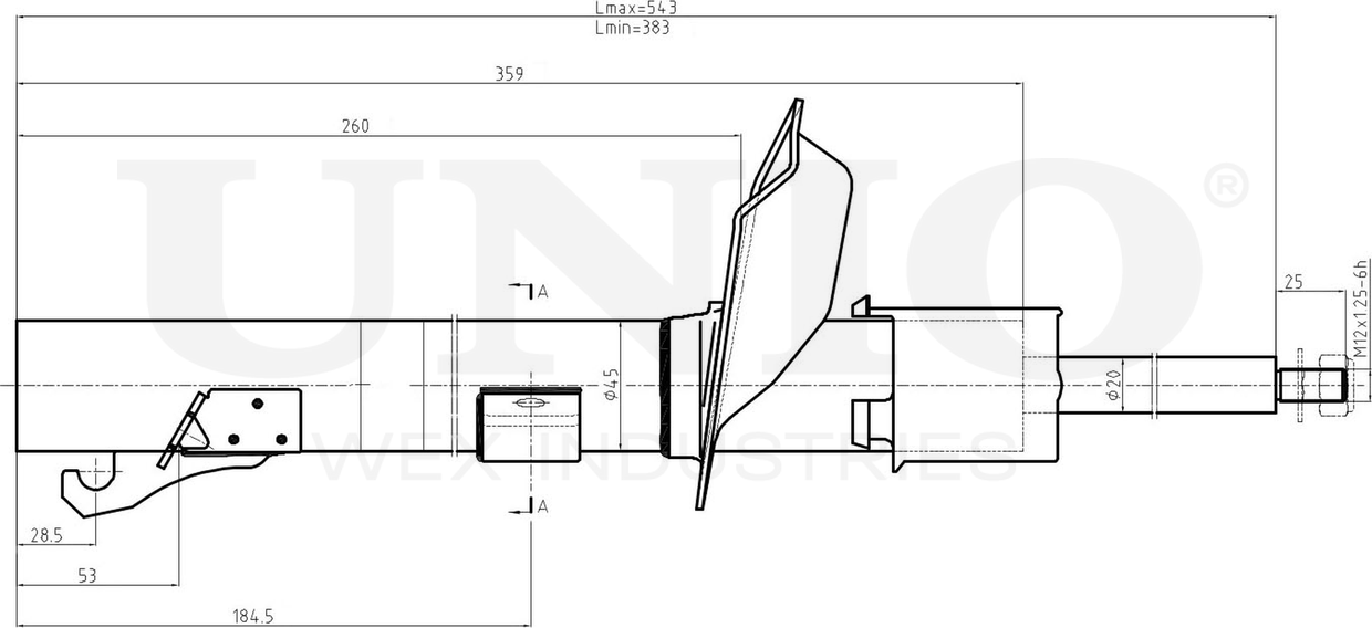 Амортизатор подвески (Unio). Артикул SAB-10081