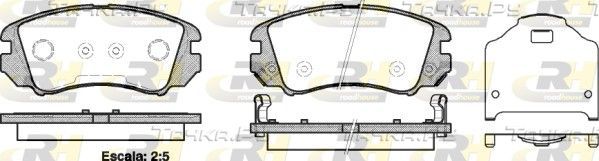 Тормозные колодки RoadHouse передние для Kia Optima III 2010-2015. Артикул 2953.22