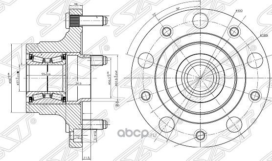 СТУПИЦА RR FORD TRANSIT TT9 06-13 (SAT). Артикул ST1377911