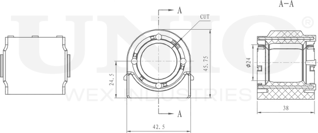 Втулка стабилизатора (Unio). Артикул RMP-10076