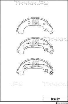 Тормозные колодки MK Kashiyama задние для Mazda 3 I (BK) 2003-2009. Артикул K3427