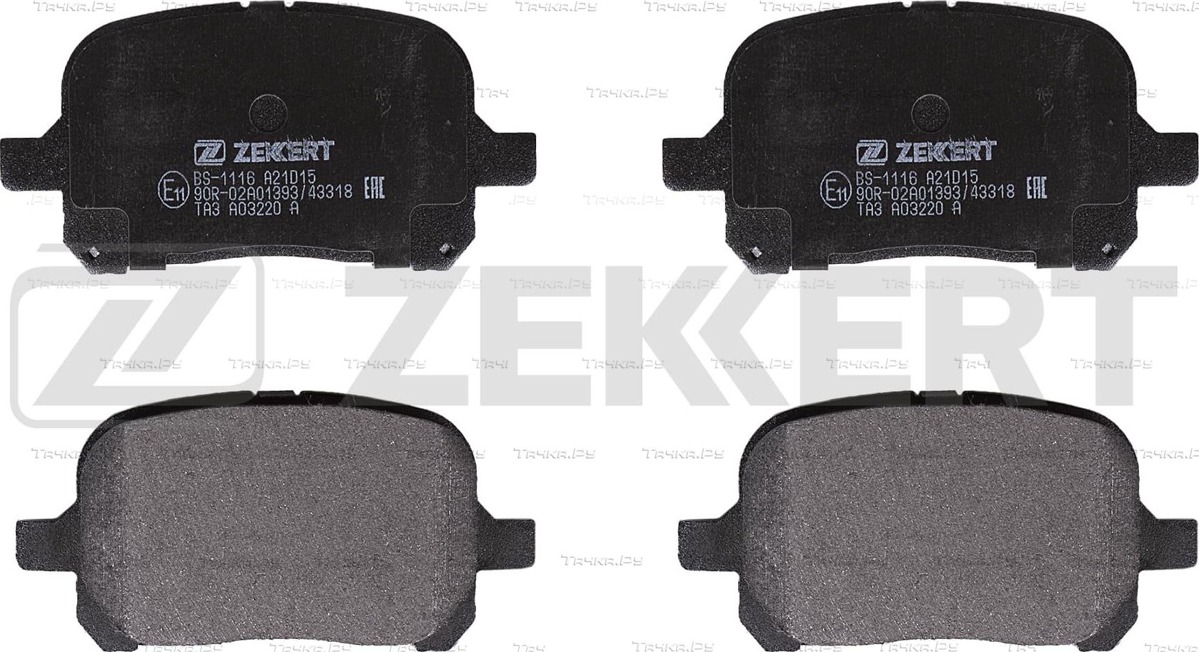 Тормозные колодки Zekkert передние для Toyota Avalon III 2005-2012. Артикул BS-1116