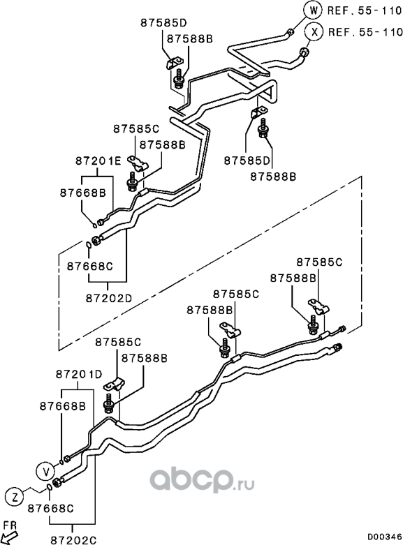 Трубопровод кондиционера (высокое давление) Mitsubishi. Артикул 7815A120