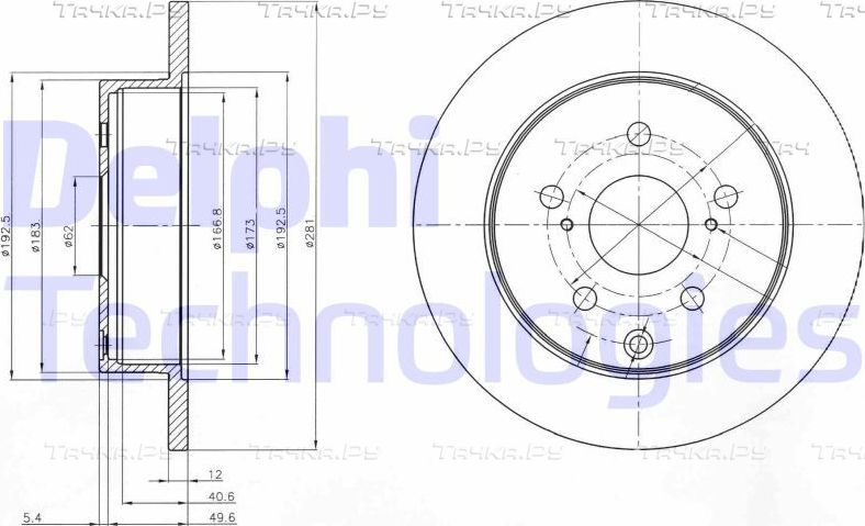 Тормозной диск Delphi. Артикул BG4115