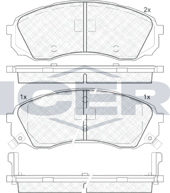 Тормозные колодки Icer. Артикул 181911