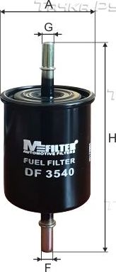 Топливный фильтр MFilter для Daewoo Evanda 2002-2005. Артикул DF 3540