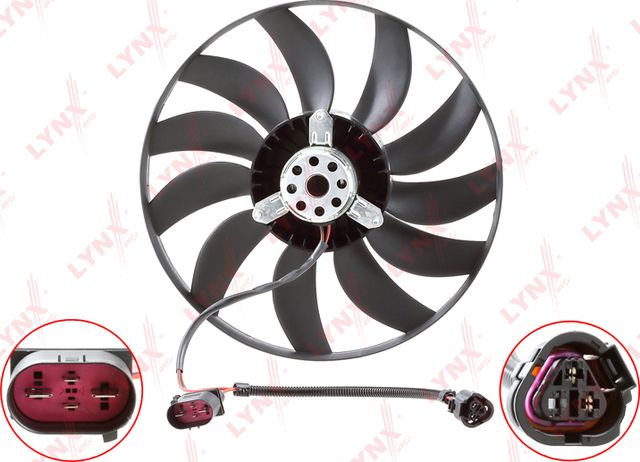 Вентилятор радиатора двигателя LYNXauto для SEAT Leon II 2005-2013. Артикул RF-1660