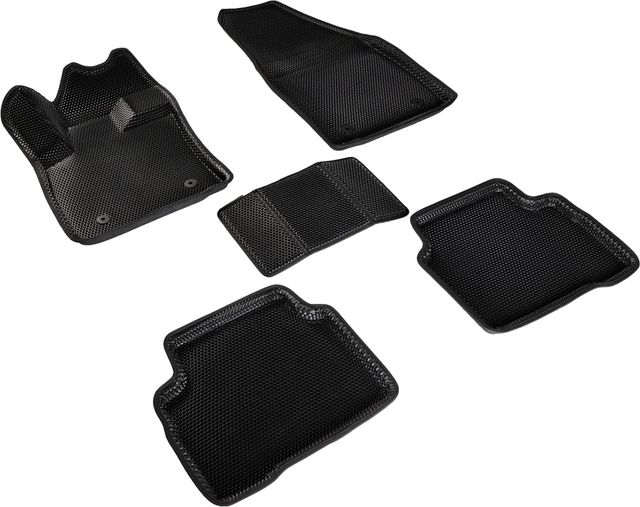 Коврики Seintex 3D EVA Соты для салона Geely Tugella 2020-2026 ЧЕРНЫЕ. Артикул 98454