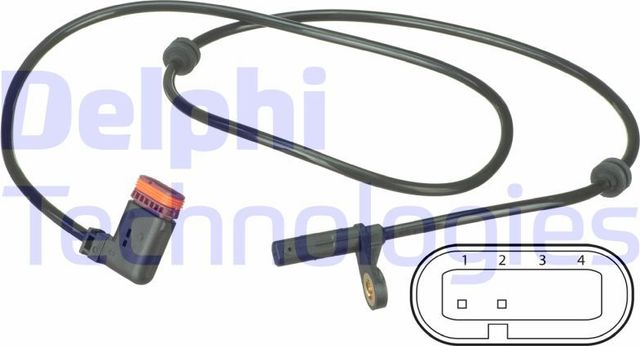 Датчик ABS Delphi задний для Mercedes-Benz GLK-Класс I (X204) 2008-2015. Артикул SS20499