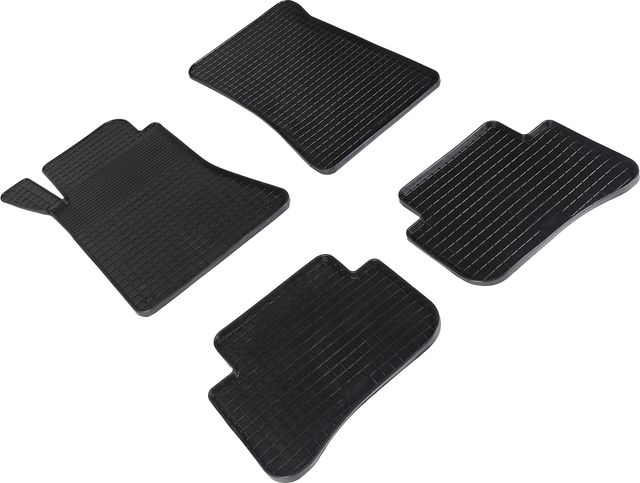 Коврики резиновые Seintex с узором сетка для салона Mercedes-Benz C-Класс W204 2007-2013 RWD. Артикул 00907