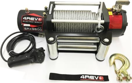 Лебёдка электрическая 12V 4Revo SRX 9500 lbs 4320 кг (стальной трос). Артикул 4R-W093A-12
