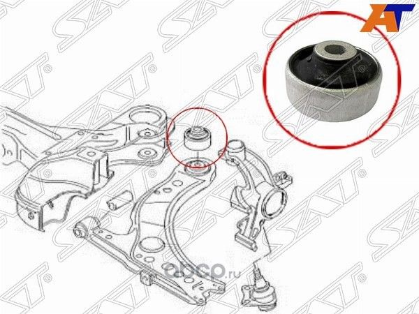 САЙЛЕНТБЛОК FR РЫЧАГА ПОДВЕСКИ ЗАДНИЙ VOLKSWAGEN G (SAT). Артикул ST1J0407181