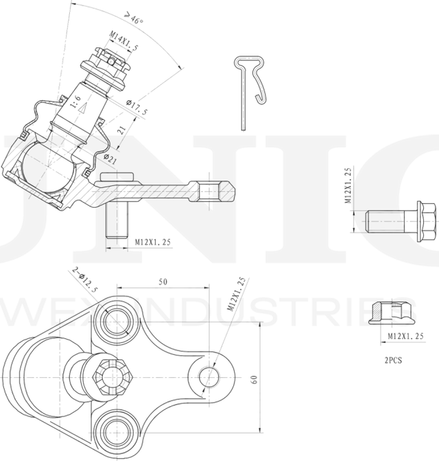 Опора шаровая (Unio). Артикул SSP-20008