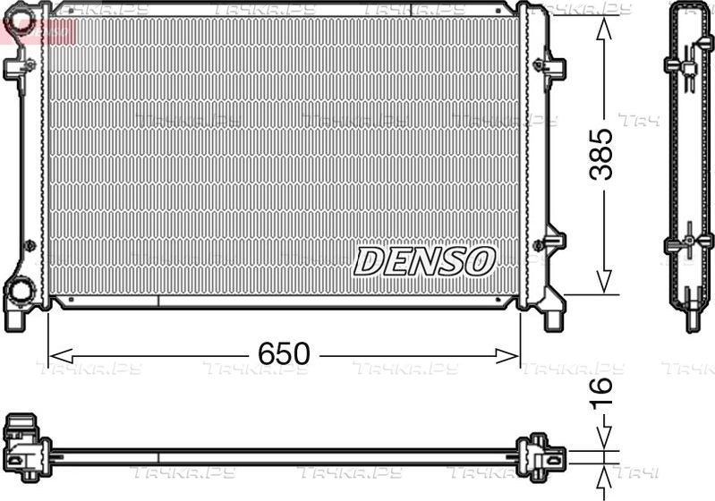Радиатор охлаждения двигателя Denso для Volkswagen Golf V 2003-2008. Артикул DRM02014