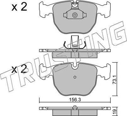 Тормозные колодки Trusting. Артикул 575.0