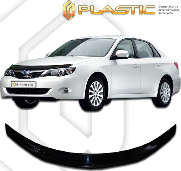 Дефлектор СА Пластик для капота (Classic черный) Subaru Impreza 2008. Артикул 182051