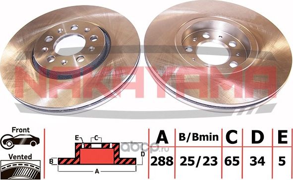 Диск тормозной (Nakayama). Артикул Q4494