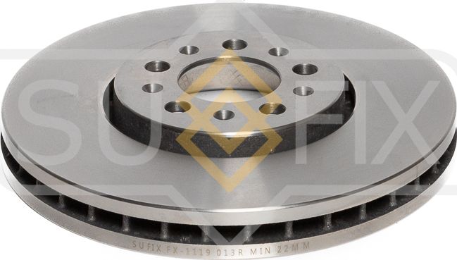 Диск тормозной передний правый/левый AUDI A1 8X1/8XK 2010-2018, A3 8L1 1996-2003 (Sufix). Артикул FX1119