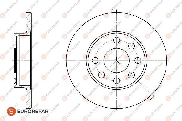 Тормозной диск Eurorepar передний для Opel Corsa B 1993-2001. Артикул 1618866980