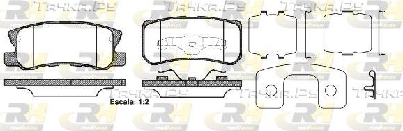 Тормозные колодки RoadHouse задние для Chrysler Sebring III 2006-2010. Артикул 2803.22