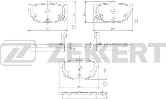 Тормозные колодки Zekkert. Артикул BS-2856
