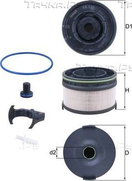 Топливный фильтр Mahle-Knecht. Артикул KX 533KIT