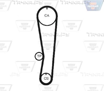 Ремень ГРМ Optibelt Optibelt-ZRK для Suzuki Grand Vitara II 1998-2003. Артикул ZRK 1161