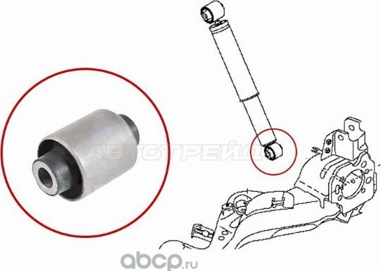 Сайлентблок заднего амортизатора нижний NISSAN QAS (SAT). Артикул STE6210JD04AB1