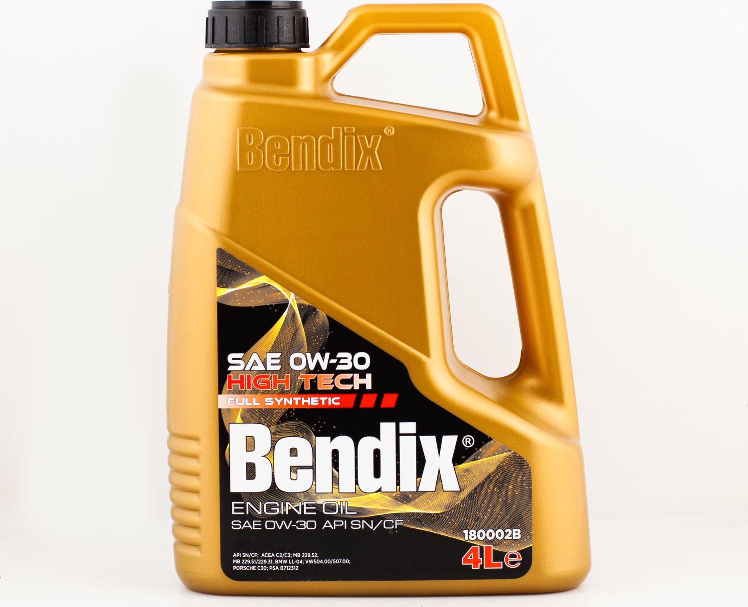 Масло моторное 4л.  синтетика BENDIX HIGH TECH C2/C3 0W-30 API SN/CF ACEA C2/C3  VW504.00/507.00  MB. Артикул 180002b
