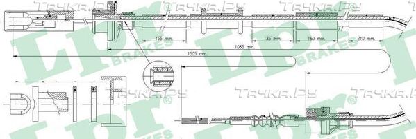 Трос сцепления LPR для Fiat Bravo I 1996-2001. Артикул C0048C