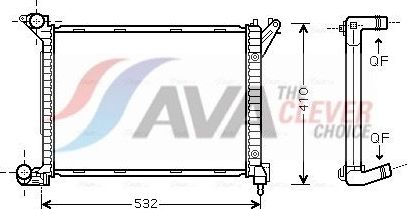 Радиатор охлаждения двигателя AVA ** CLEVER FIT ** для MINI Hatch I ((R50, R53) 2003-2006. Артикул BWA2263