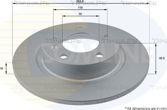 Тормозной диск Comline COATED. Артикул ADC1148
