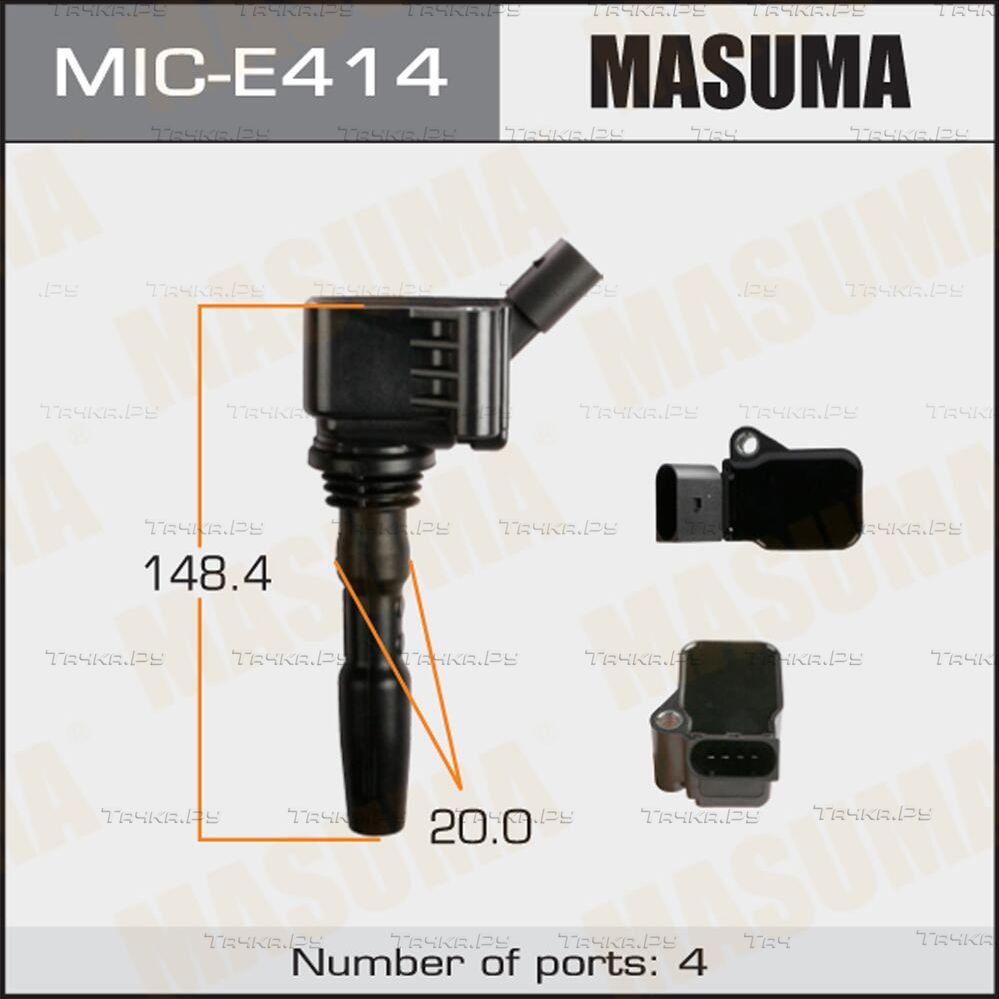 Катушка зажигания Masuma для Audi A4 V (B9) 2015-2019. Артикул MIC-E414