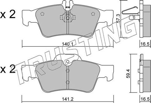 Тормозные колодки Trusting. Артикул 584.0