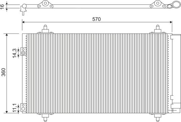 Радиатор кондиционера (конденсатор) Valeo (алюминий). Артикул 818171