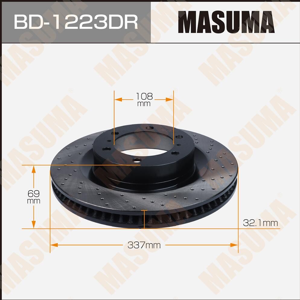 Тормозной диск Masuma. Артикул BD-1223DR