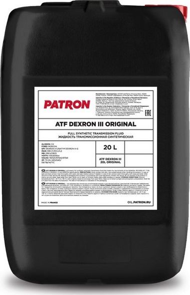 Жидкость гидравлическая (Patron). Артикул ATFDEXRONIII20LORIGINAL