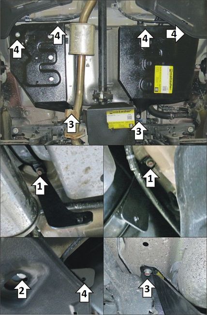 Защита Мотодор для абсорбера и топливного бака Kia Seltos 2019-2026. Артикул 71002
