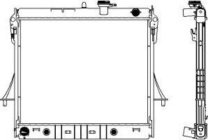 Радиатор охлаждения двигателя Sakura для Hummer H3 2005-2010. Артикул 3081-1009