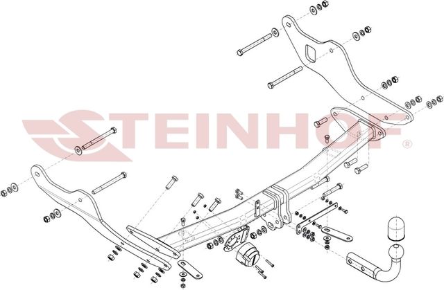 Фаркоп Steinhof для Hyundai Staria 2022-2026. Артикул H-292