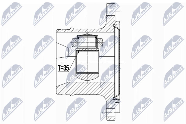 Шрус внутренний (граната) NTY. Артикул NPW-CH-073