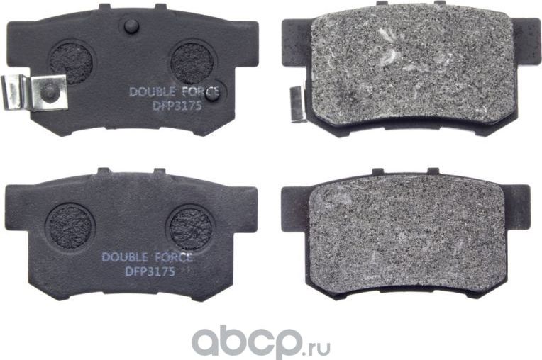 Комплект тормозных колодок задних (Double Force) Double Force. Артикул DFP3175