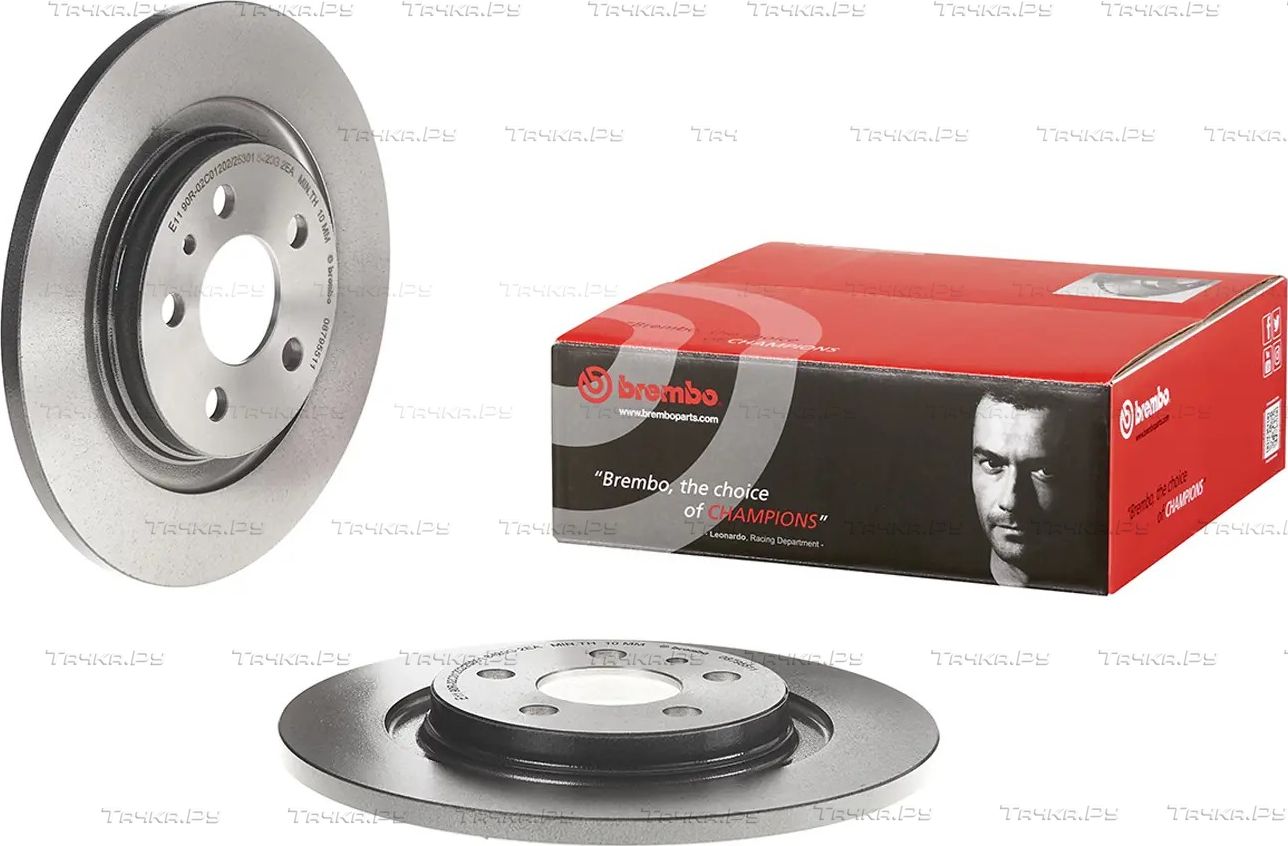 Тормозной диск Brembo UV Coated задний для Lancia Phedra 2002-2010. Артикул 08.7955.11